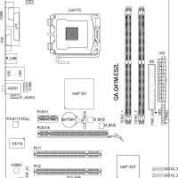 Moederbord Socket LGA775 DDR2 PCI-E ATX 24+4-pins / Gigabyte GA-G41M-ES2L rev 1.1 ZONDER CPU HEASINK, MET I/O SHIELD (2e kans) - Afbeelding 6