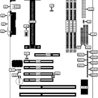 Moederbord Socket Slot 1 3xSD-RAM 1xAGP 4xPCI 3xISA ATX 20-pins / DFI Yakumo P2XBL rev.B1 MET PASSENDE I/O SHIELD - Afbeelding 3