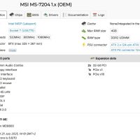 Moederbord Socket LGA775 DDR2 PCI-E 16X MicroATX 24+4-pins / MSI MS-7204 v1.A ZONDER CPU HEATSINK, MET I/O SHIELD (2e kans) - Afbeelding 4