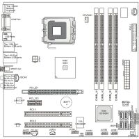 Moederbord Socket LGA775 DDR2 PCI-E 16X MicroATX 24+4-pins / MSI MS-7502 v1.2 MET CPU HEATSINK, MET I/O SHIELD (2e kans) - Afbeelding 4