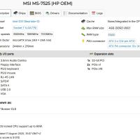 Moederbord Socket LGA775 DDR2 PCI-E 16X MicroATX 24+4-pins / MSI MS-7525 v1.0 ZONDER CPU HEATSINK, MET I/O SHIELD (2e kans) - Afbeelding 5