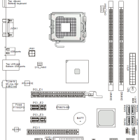 Moederbord Socket LGA775 DDR2 PCI-E 16X MicroATX 24+4-pins / MSI MS-7525 v1.0 ZONDER CPU HEATSINK, MET I/O SHIELD (2e kans) - Afbeelding 3