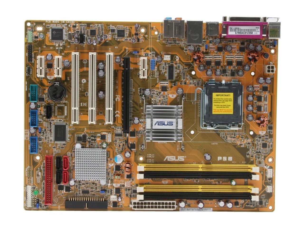 Moederbord Socket LGA775 DDR2 PCI-E ATX 24+4-pins / ASUS P5B Moederbord Socket LGA775 DDR2 PCI-E ATX 24+4-pins / ASUS P5B