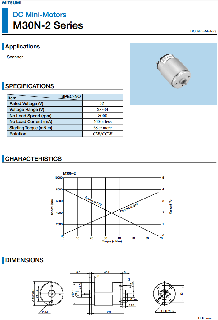 Mitsumi M30N-2-R-14 datasheet