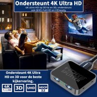HDMI Splitter 4K Ultra HD 1xHDMI naar 2xHDMI Splitter OEM BOXED (2e kans) - Afbeelding 4