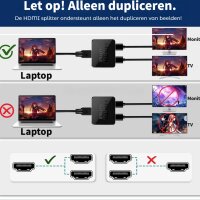 HDMI Splitter 4K Ultra HD 1xHDMI naar 2xHDMI Splitter OEM BOXED (2e kans) - Afbeelding 5