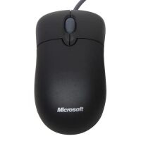 Muis USB interface 3 knoppen en scroll functie optical 800 DPI zwart Microsoft basic optical mouse 1.0A (2e kans)