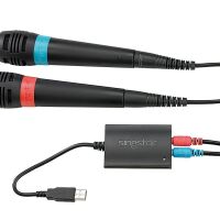 Singstar Dual USB microfoon set SCEH-0001 rood/blauw - Afbeelding 1