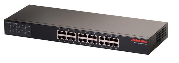 Ethernet Switch 24-port 10/100 Mbps U.S. Robotics 7924A USR7924A USR997924A