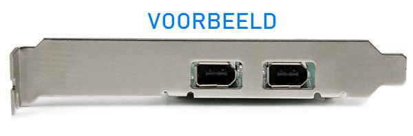 Firewire IEEE-1394 kaart achter 2 slots rechts