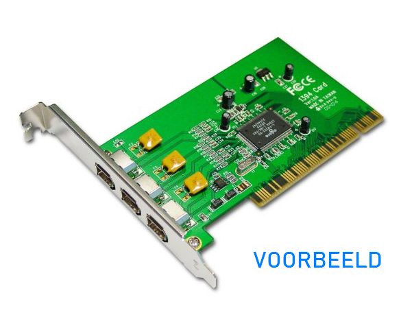 Firewire 400 IEEE-1394 kaart 3 slots PCI VIA VT6306