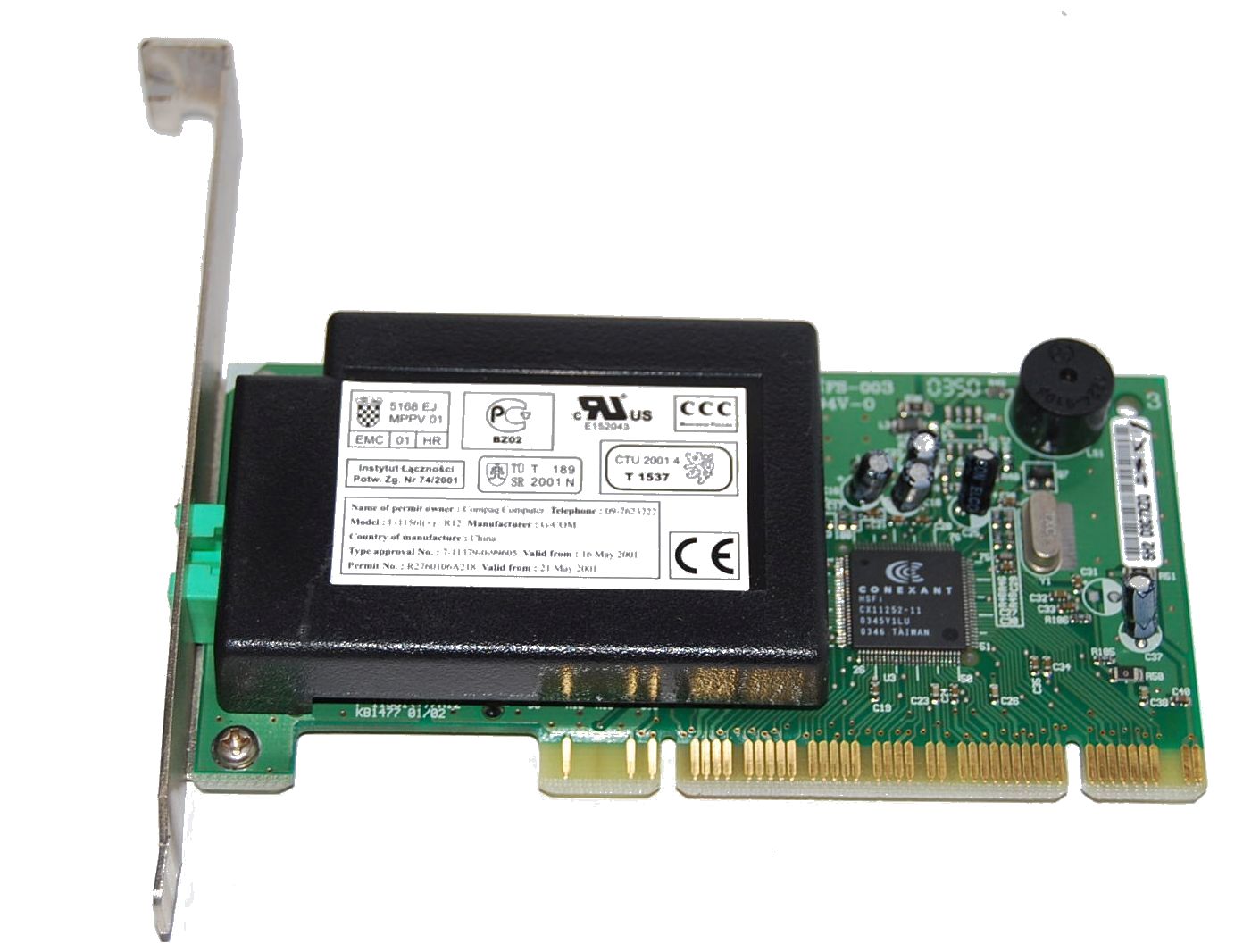 Modem kaart 56 Kbit/s PCI RJ12 G-Com F-11561