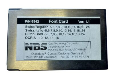 PCMCIA Font Card 6542 01