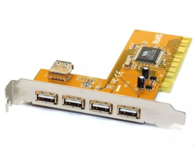 USB kaart USB2.0 4+1 slots PCI VIA VT6212L Trust 01