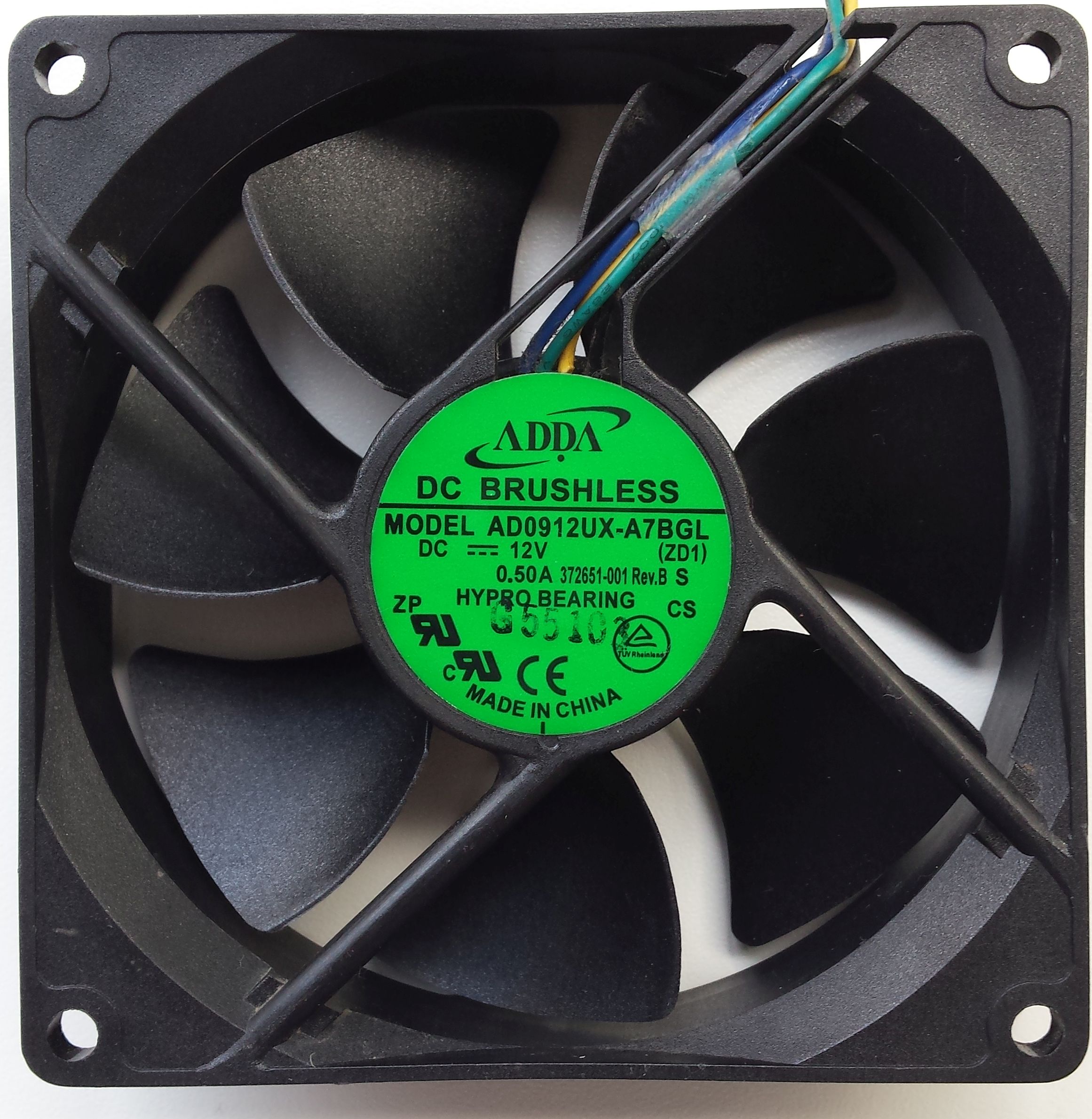 Ventilator 92x92x25 12VDC 4-pins / ADDA AD0912UX-A7BGL Ventilator 92x92x25 12VDC 4-pins / ADDA AD0912UX-A7BGL
