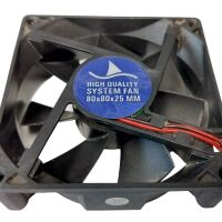 Ventilator 80x80x25 12VDC 2-pins / High Quality System Fan Sharkoon (molex stekker met doorverbinding) (2e kans)