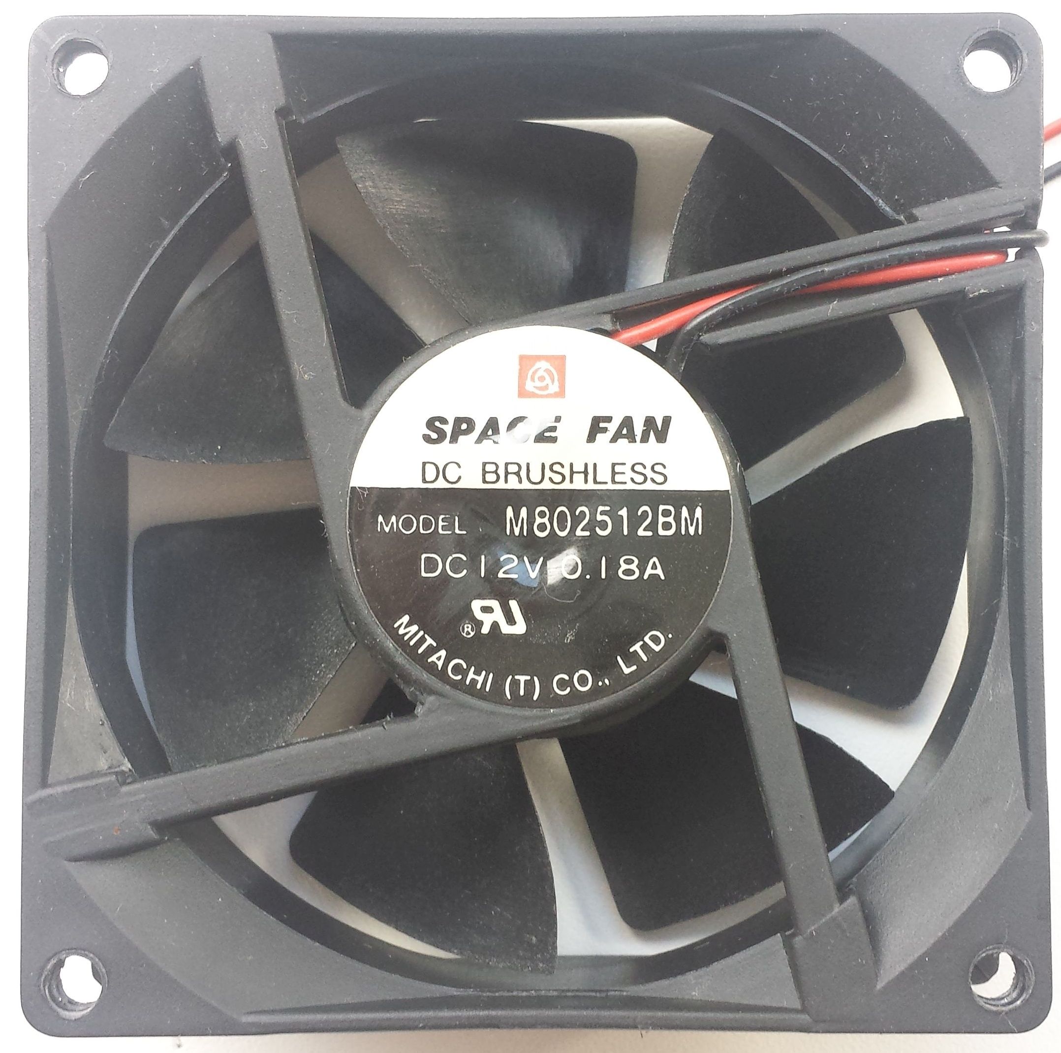 Ventilator 80x80x25 12VDC 2-pins / Mitachi Space Fan M802512BM