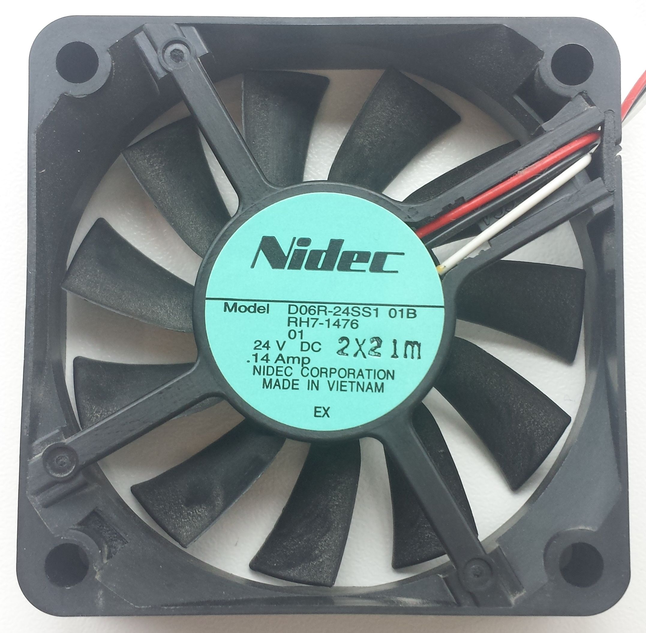 Ventilator 60x60x15 24VDC 3-pins / Nidec D06R-24SS1 01B