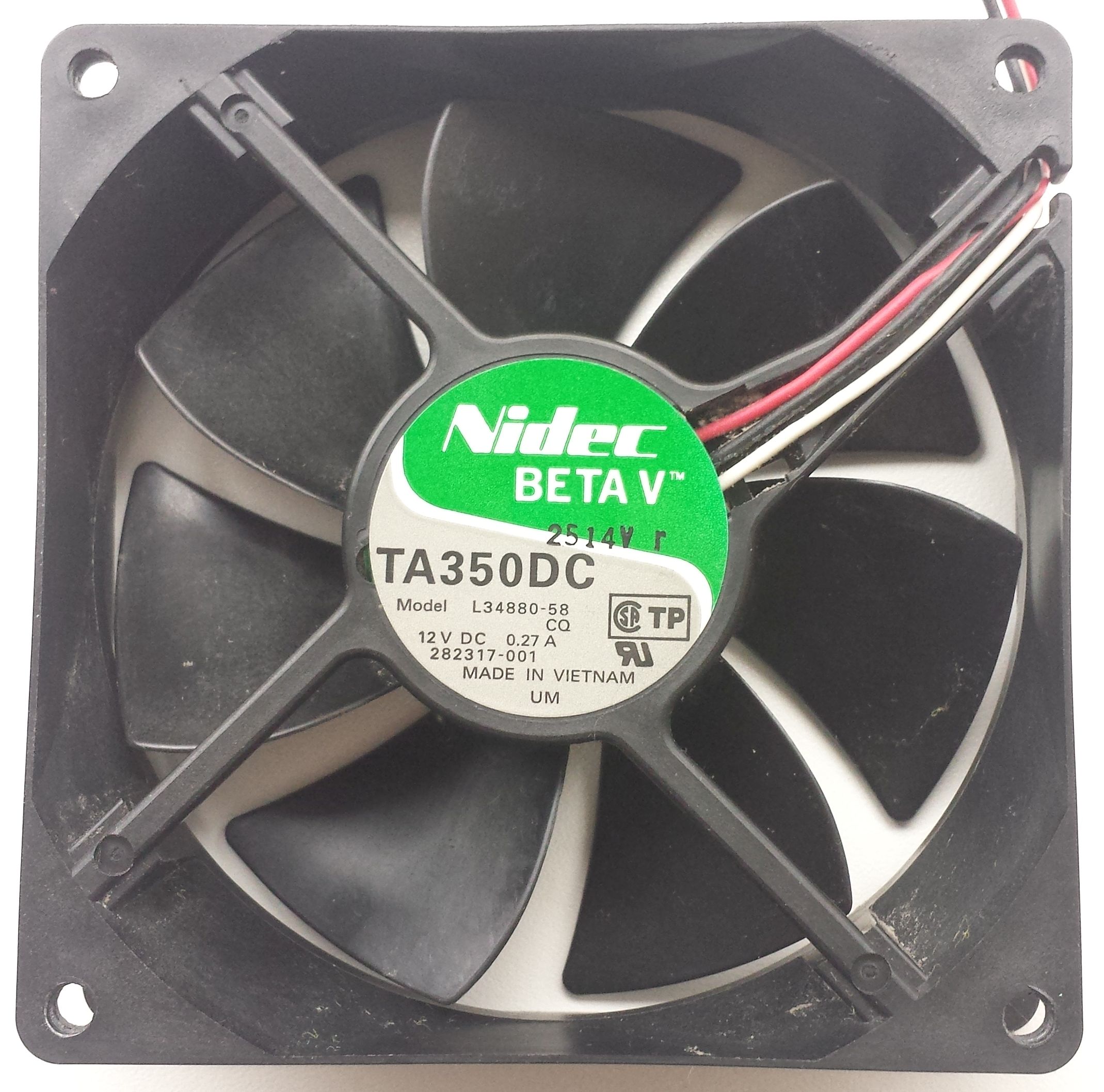 Ventilator 92x92x25 12VDC 3-pins / Nidec TA350DC L34880-58