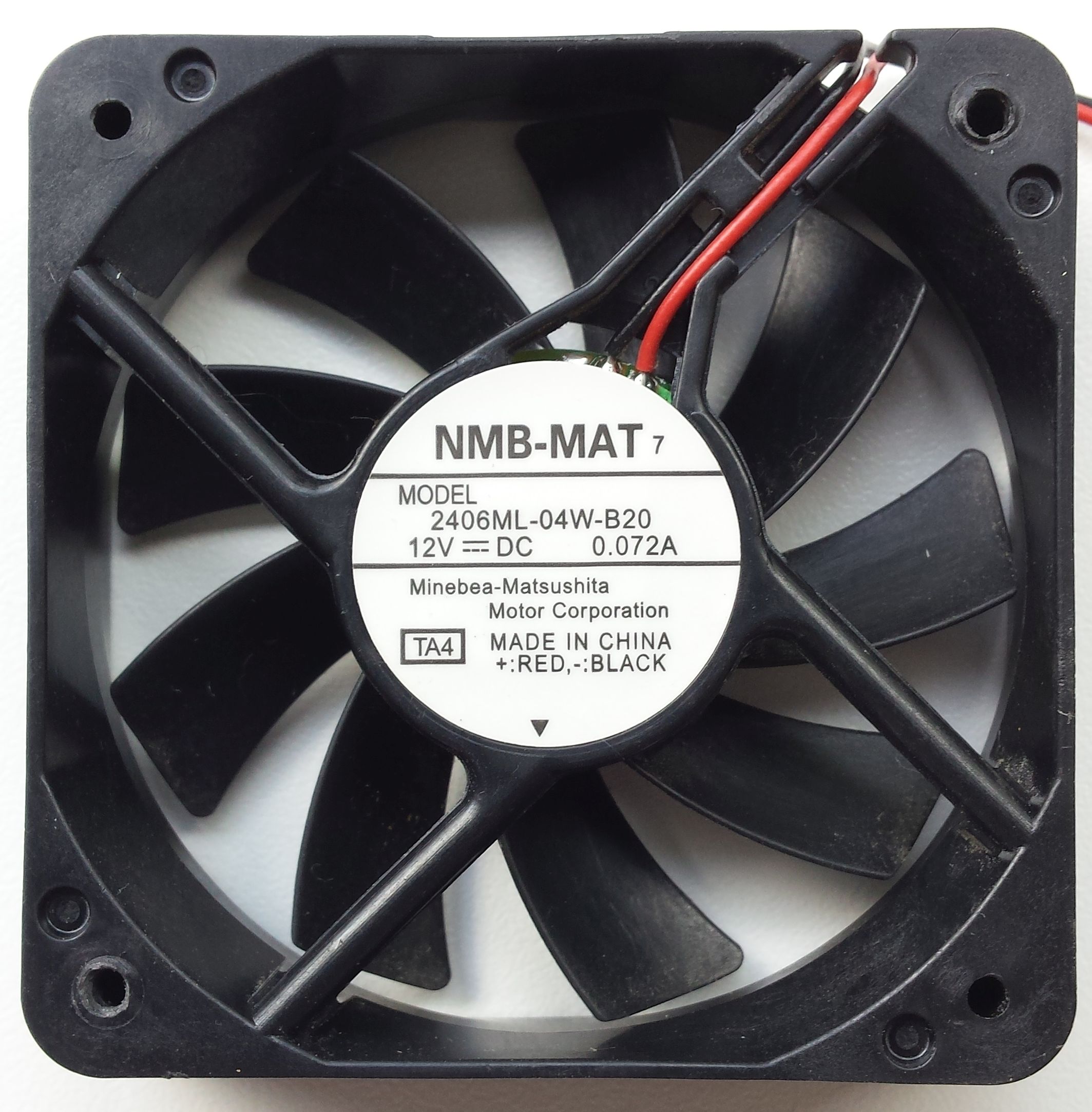 Ventilator 60x60x15 12VDC 2-pins / NMB 2406ML-04W-B20