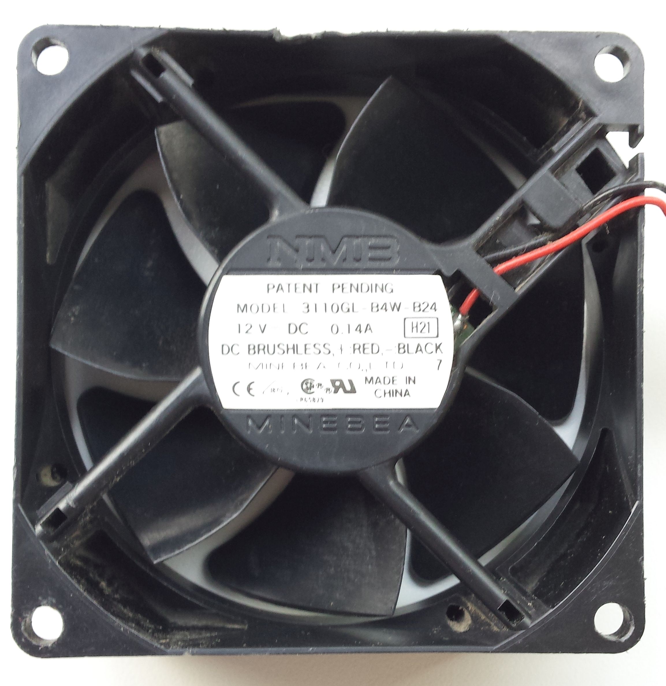 Ventilator 80x80x25 12VDC 2-pins / NMB 3110GL-B4W-B24