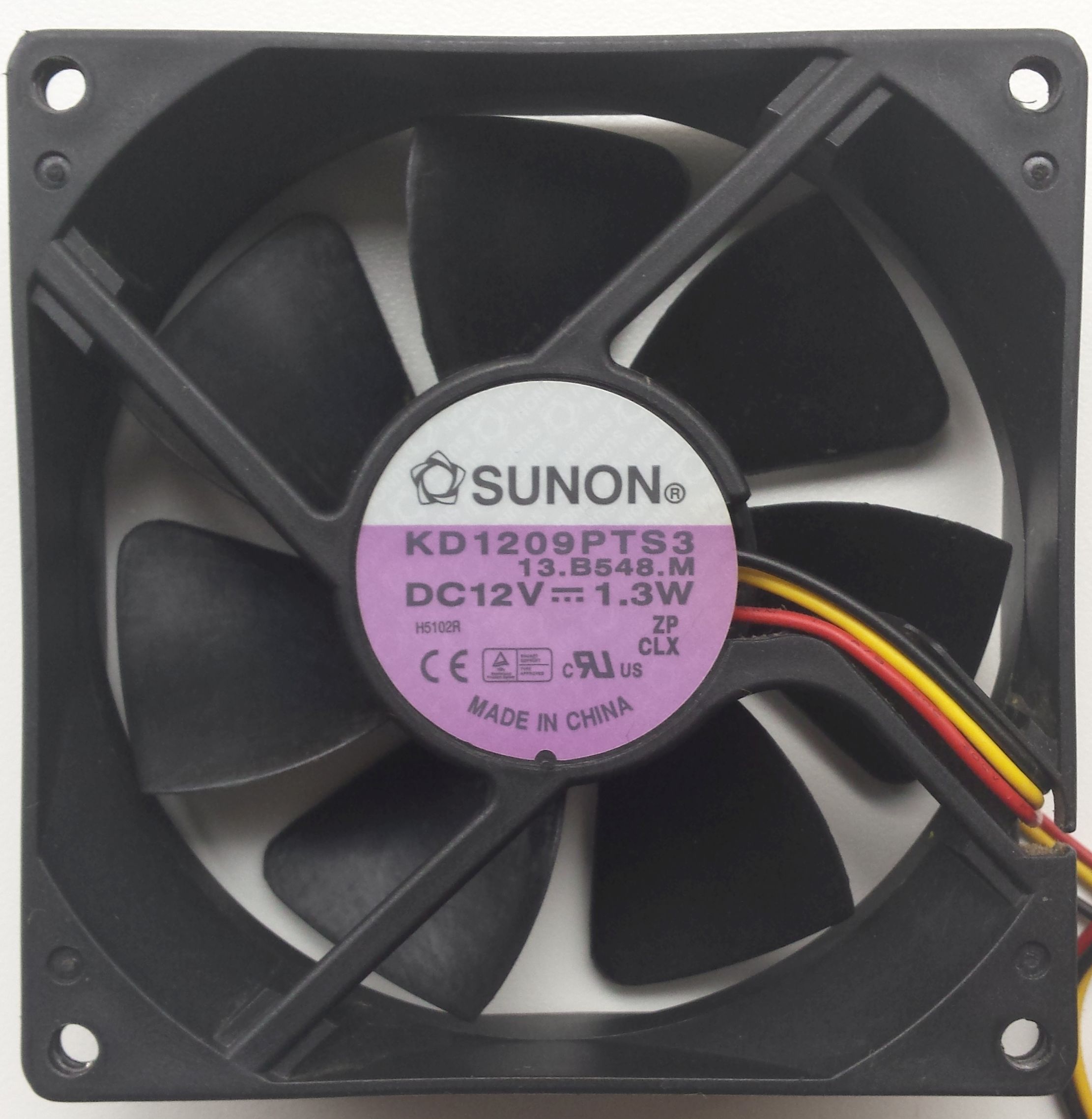 Ventilator 92x92x25 12VDC 3-pins / Sunon KD1209PTS3 002