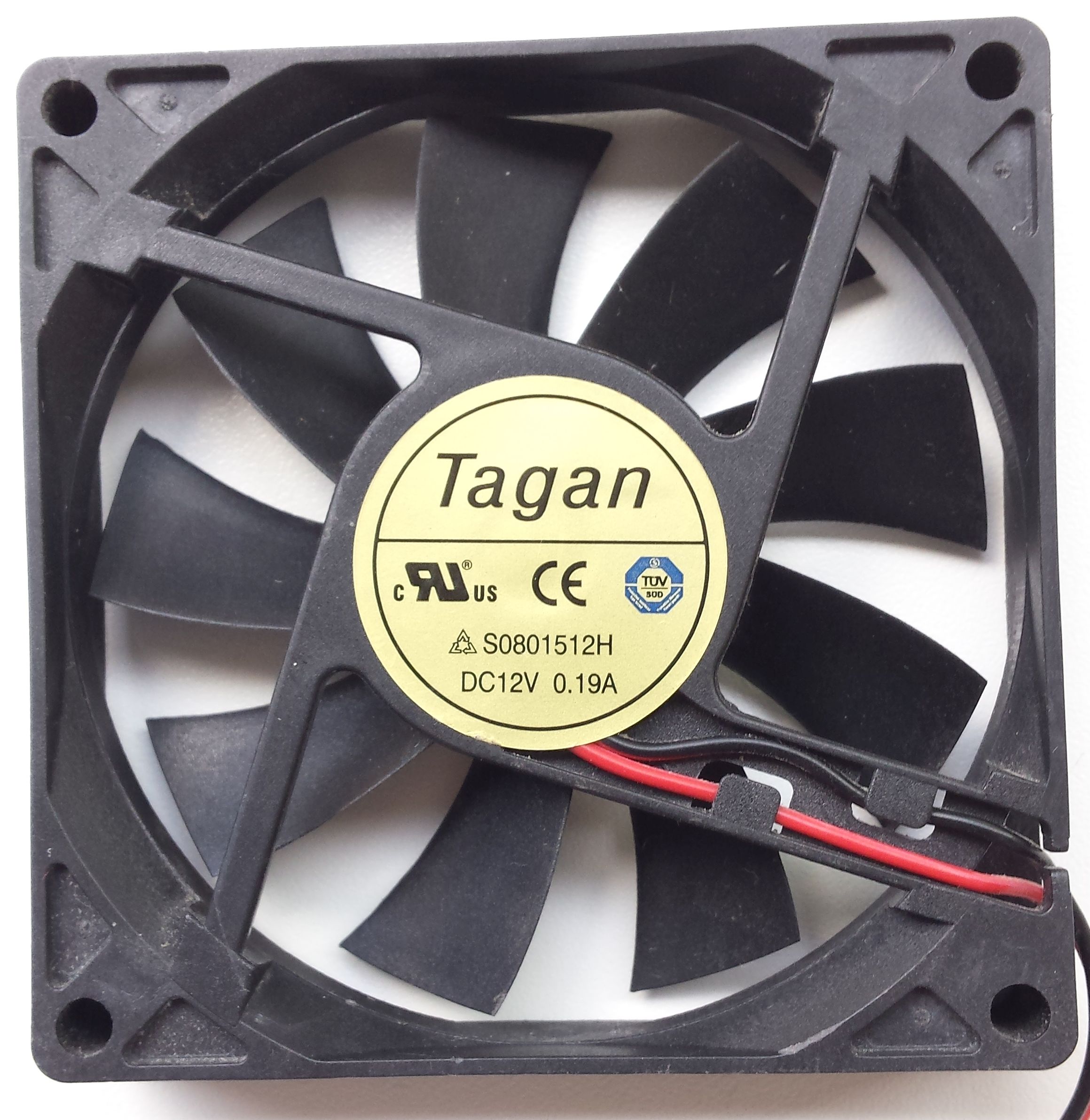 Ventilator 80x80x15 12VDC 2-pins / Tagan S0801512H Ventilator 80x80x15 12VDC 2-pins / Tagan S0801512H
