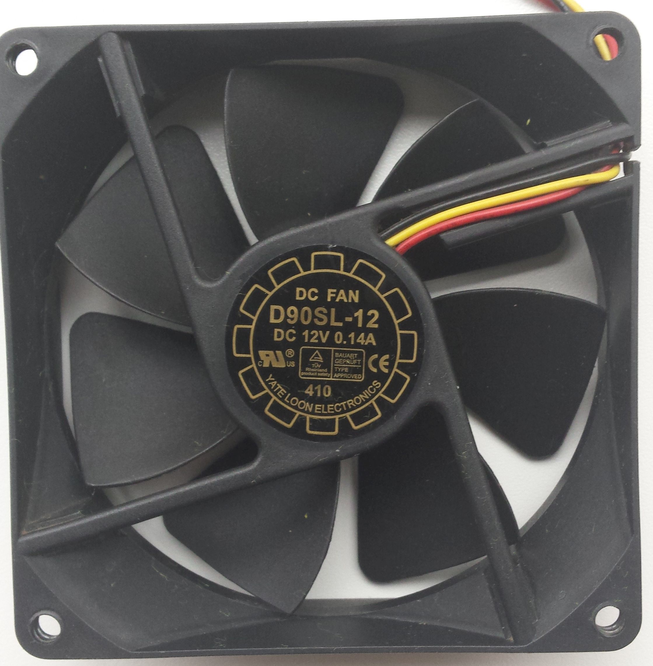 Ventilator 92x92x25 12VDC 3-pins / Yate Loon D90SL-12 Ventilator 92x92x25 12VDC 3-pins / Yate Loon D90SL-12