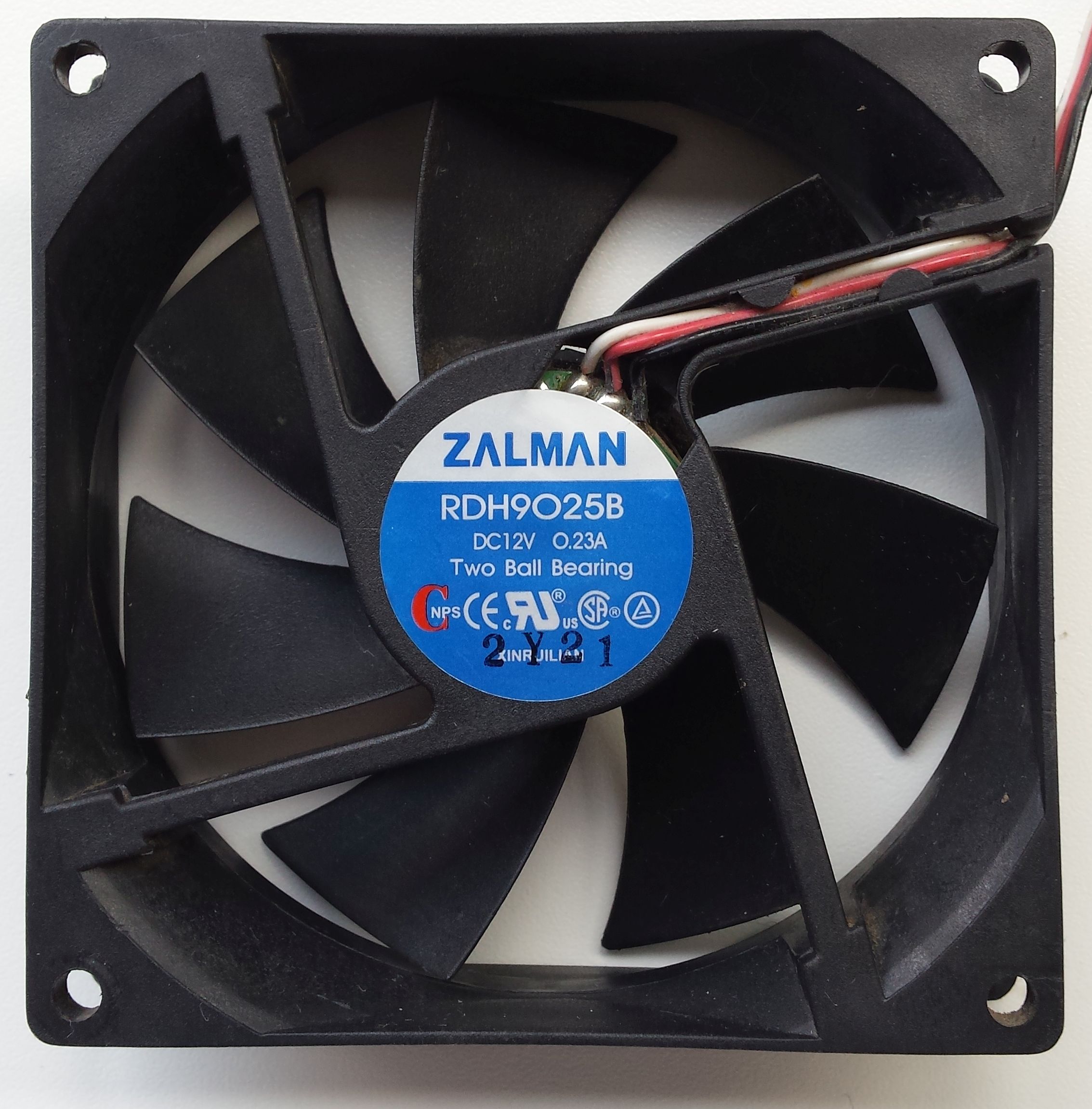 Ventilator 92x92x25 12VDC 3-pins / Zalman RDH9025B