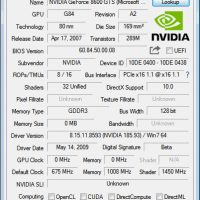 8600GTS NVIDEA GPUZ