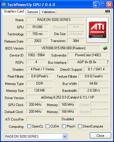 9200 POWERCOLOR GPUZ