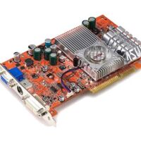 Grafische kaart ATI Radeon 9600XT 128MB DDR AGP 8x DVI VGA TV-OUT VIVO RV360 ASUS