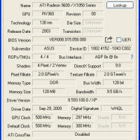 9600XT ASUS GPUZ