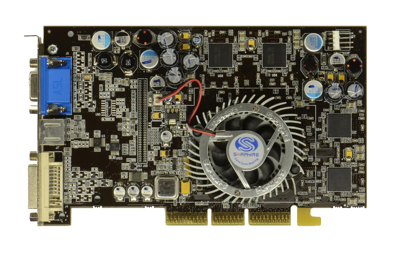 Grafische kaart ATI Radeon 9700 PRO 128MB DDR AGP 8x DVI VGA S-VIDEO R300 Sapphire