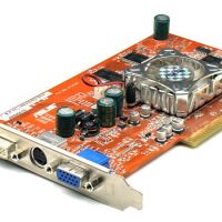 Grafische kaart ATI Radeon 9550 128MB DDR AGP 8x DVI VGA S-VIDEO RV350 ASUS met ZALMAN KOELER MOD