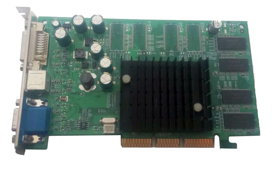 Grafische kaart nVidia GeForce FX5200 128MB DDR AGP 8x DVI VGA S-VIDEO NV34 Board p162-1n Club3D