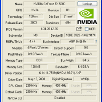 FX5200 MSI GPUZ