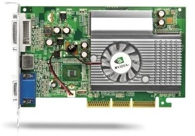 Grafische kaart nVidia GeForce FX5500 256MB DDR AGP 8x DVI VGA S-VIDEO NV34 Board p162-11n SWEEX