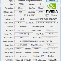 GEFORCE 210 ASUS GPUZ