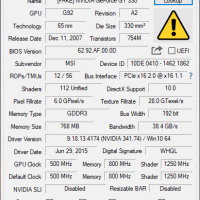 Grafische kaart nVidia GeForce GT 330 768MB GDDR3 PCI-E 16x 2.0 VGA DVI HDMI G92 MSI - Afbeelding 3