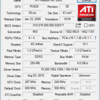Grafische kaart AMD/ATI RV620 Radeon HD 3450 256MB DDR2 PCI-E 16x 1.1 DVI VGA MSI (2e kans) - Afbeelding 3