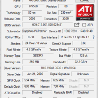 Grafische kaart AMD Radeon X1700 SE 256MB GDDR3 PCI-E 16x 2xDVI S-VIDEO RV560 Sapphire - Afbeelding 4