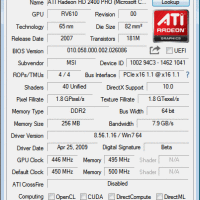 HD 2400 MSI GPUZ