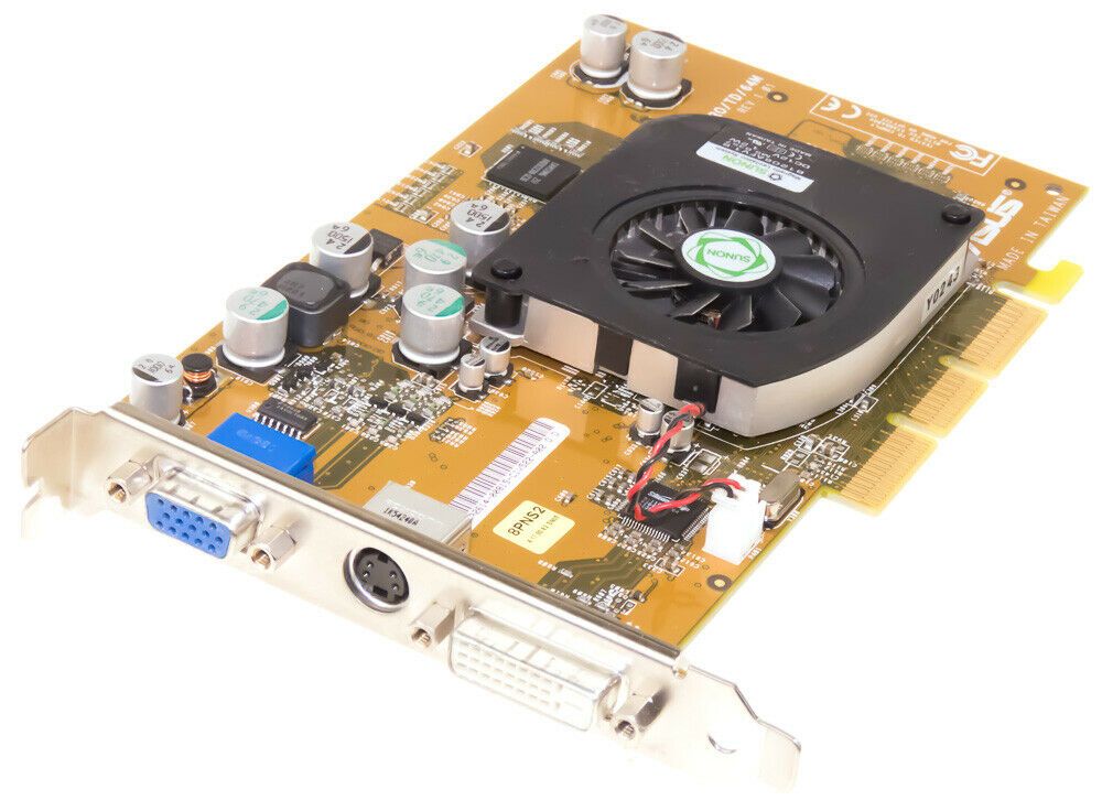 Grafische kaart nVidia GeForce4 MX460 64MB DDR AGP 4x DVI VGA S-VIDEO NV17 Board ASUS V8170