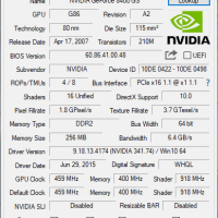 Grafische kaart nVidia G86 GeForce 8400GS 256MB DDR2 PCI-E 1x 1.1 DMS-59 S-VIDEO Nvidia (2e kans) - Afbeelding 3