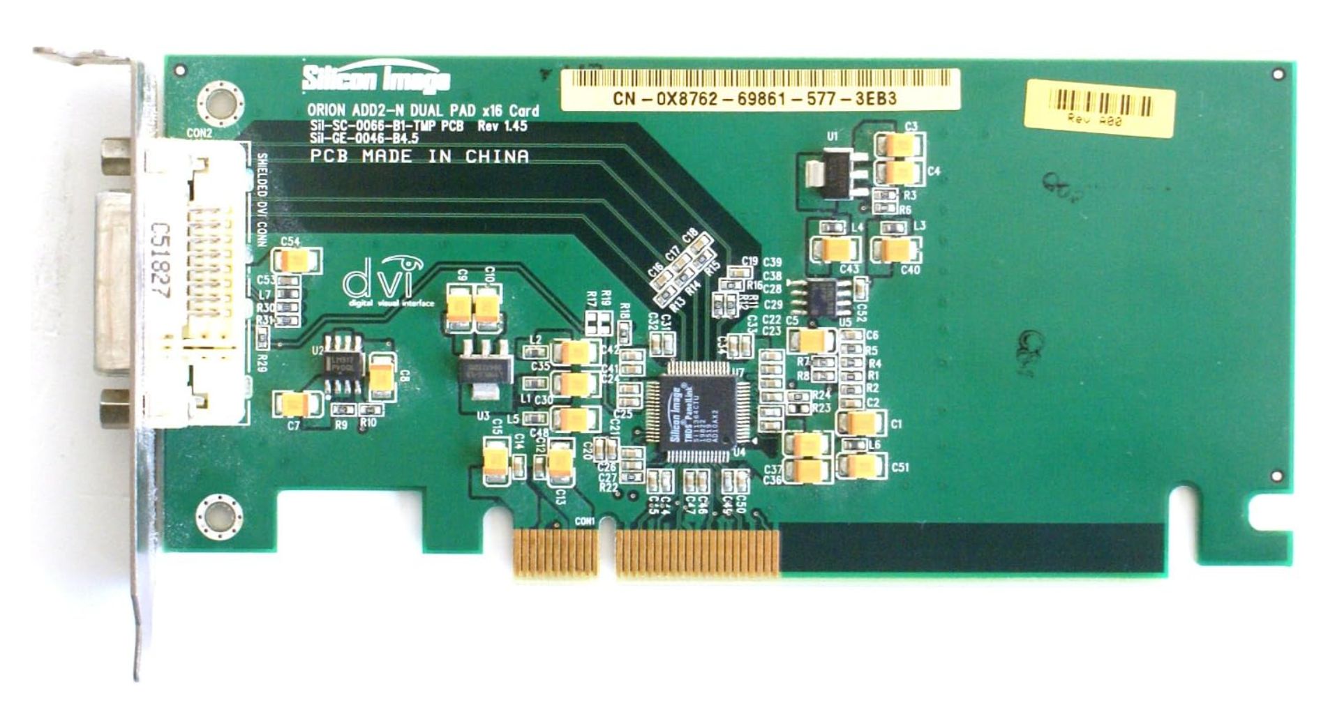 Grafische ADD-IN kaart Orion ADD2-N DUAL PAD PCI-E x4 DVI LOW-PROFILE ...