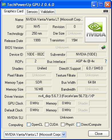 VANTA-16 MSI GPUZ