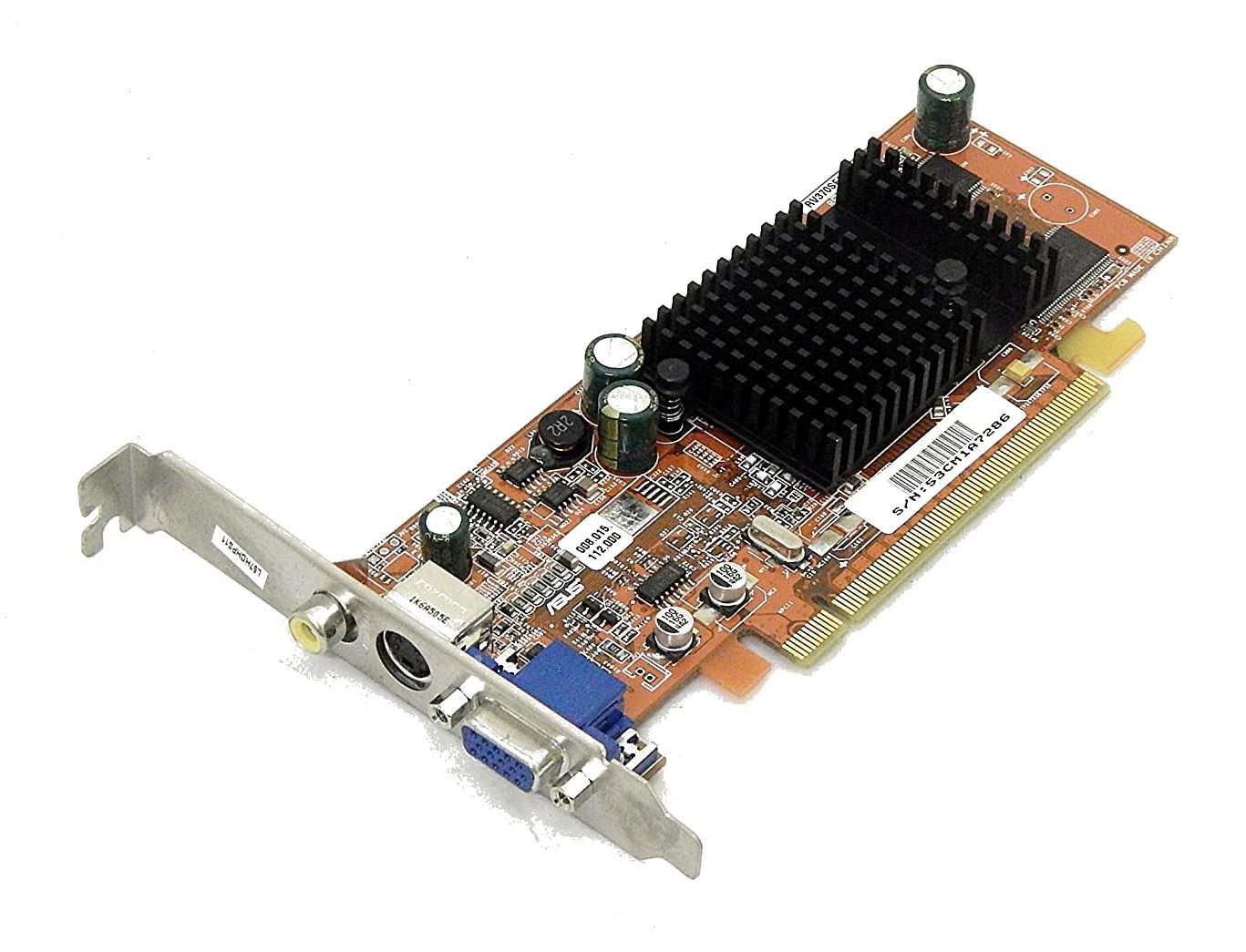 Grafische kaart ATI Radeon X300SE 128MB DDR PCI-E 16x 1.1 DVI VGA S-VIDEO RV370 Asus