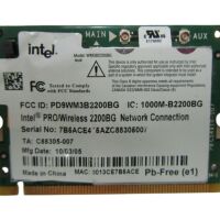 WiFi kaart 802.11b/g 54 Mbps Mini PCI Intel PRO/Wireless 2200BG Network Connection 1000M-B2200GB (2e kans)
