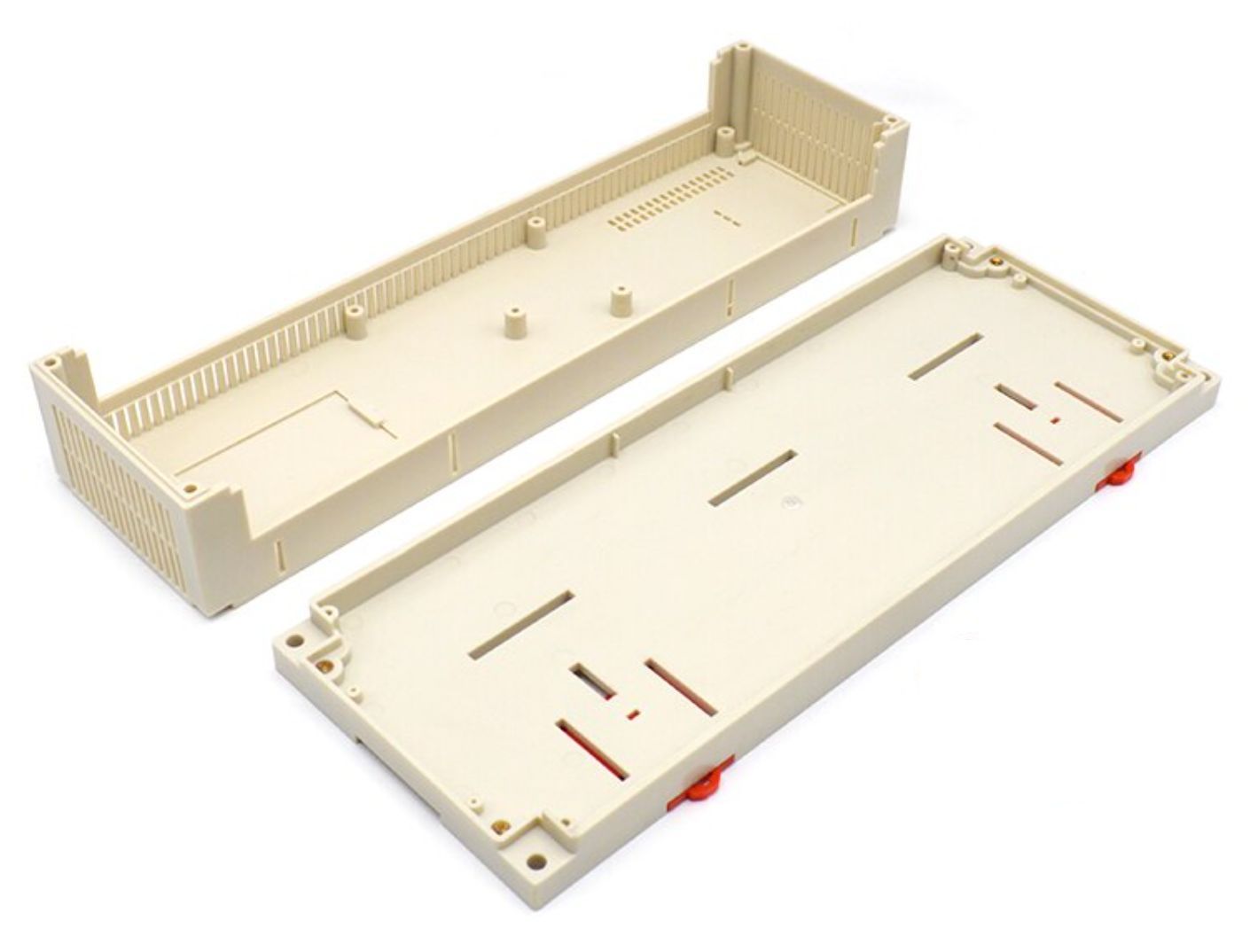 Behuizing kunststof DIN Rail 300x110x60mm ABS beige (AK-P-26) 04